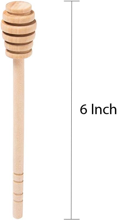 Wooden Honey Mixing Stirrer 10Pcs 6.3Inch Honey Dipper Sticks Honey Spoon