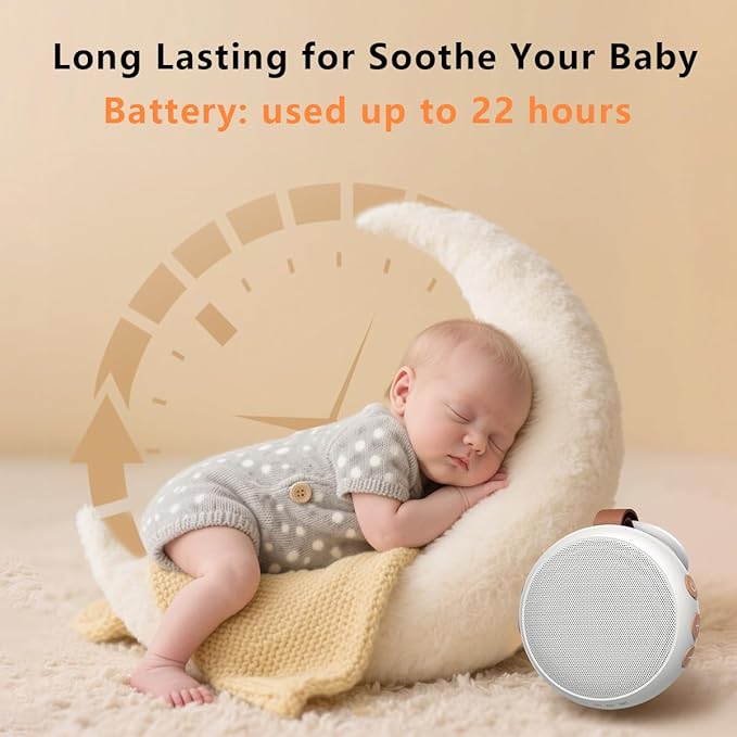 Portable Sound Machine Baby White Noise Machine Pink Noise Machine with 30 Soothing Sounds for Newborn Kids Adults Battery Sleep Brown Noise Masker 4 Timers Memory Function for Travel Home Office