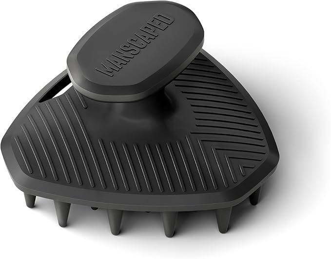 MANSCAPED® The Scalp Buffer Men’s Silicone Head Scrubber – Premium Cleansing & Exfoliating Hair Brush, Ergonomic Handheld Design for Gentle Scalp Massage (1-Pack)