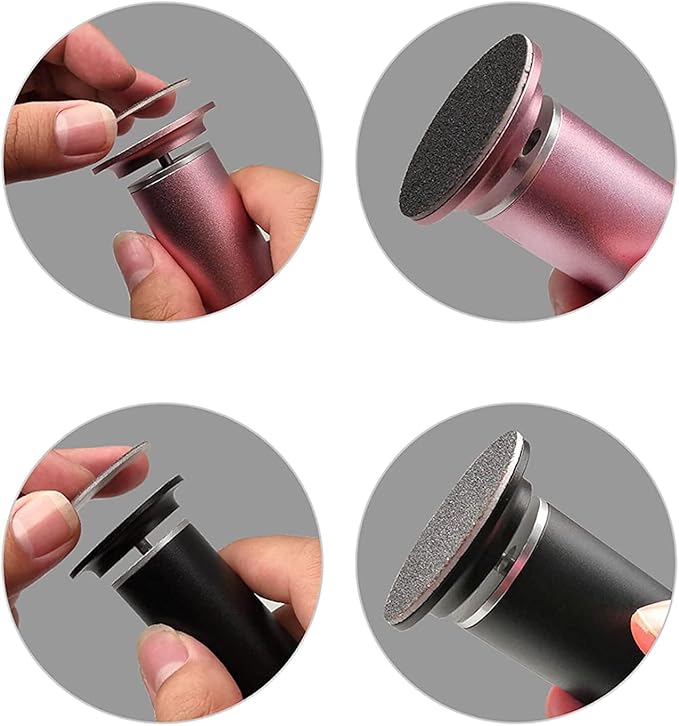 120pcs Replaceable Sandpaper Refill Discs for Electric Foot File Callus Remover Dead Skin Removal (60pcs Rough 60 Grit, 60pcs Smooth 100 Grit)