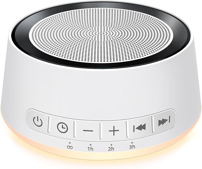 Sound Machine White Noise Machine with 30 Soothing Sounds 12 Colors Night Light Sleep Machine for Baby Kids Adults Brown Nosie Machine Pink Noise Machine with 32 Volume Levels for Office Home Travel