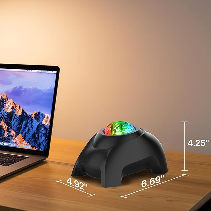 Rossetta Star Projector, LED Night Light Aurora Galaxy Projector with Bluetooth Speaker, White Noise, Timer and Remote for Room Decor, Gifts for Kids, Adults, Christmas, Birthday, Black