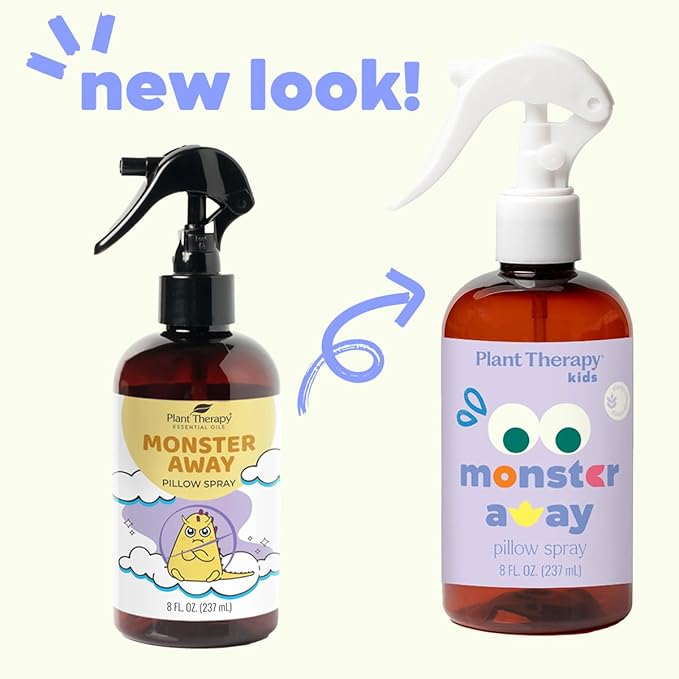 Plant Therapy KidSafe All Natural Monster Away Pillow and Linen Spray, Powered by Essential Oils, Aromatherapy Spray, 8 oz