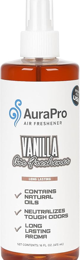 Air Freshener Spray, 16 Fl Oz, 9 Scents Available, Long Lasting Room Deodorizer (Vanilla)