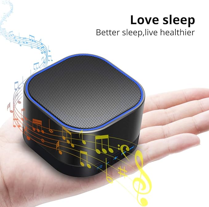 Magicteam Sound White Noise Machine with 20 Non Looping Natural Soothing Sounds and Memory Function 32 Levels of Volume Powered by AC or USB and Sleep Sound Timer Therapy for Baby Kids Adults
