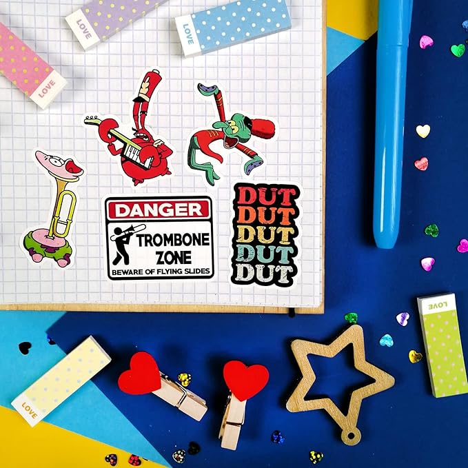 BulbaCraft 100Pcs Marching Band Stickers and Laptop Decals - Drummer Gifts, Marching Band Stuff, Gifts for Women & Men