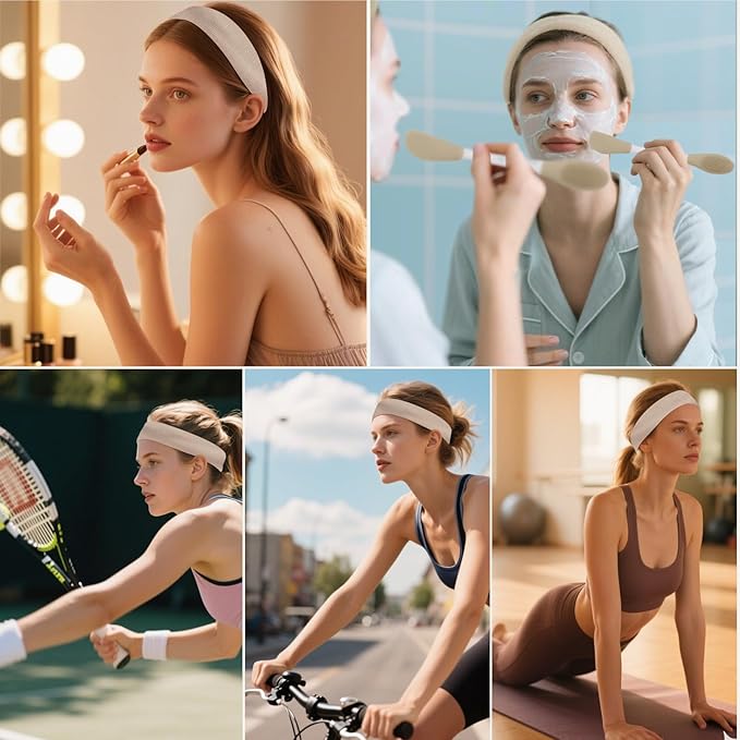 Real Perfection Gua Sha Facial Tools Face Roller for Wrinkles Jade Roller and Gua Sha Set, Scrubber Pore Brush Headband Skin Care Tools for Travel Skincare Routine Massaging Reducing Puffiness - Green