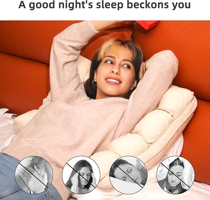 YOUR MOON Super Support Soft Down-Alternative Pillow King Size, Fluffy Soft Luxury Hotel Gel Sleeping Pillows, Bed Pillows for Side Sleepers(Pink)