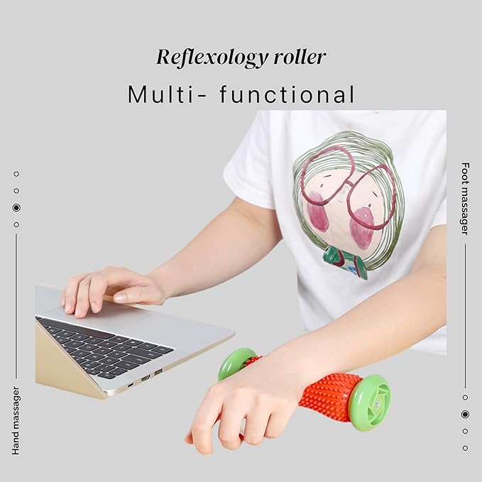 Reflexology Foot Massager Tool, Plantar Fasciitis Relieve Diabetic Neuropathy,Acupressure Trigger Point Therapy, Heel Arch Arthritis