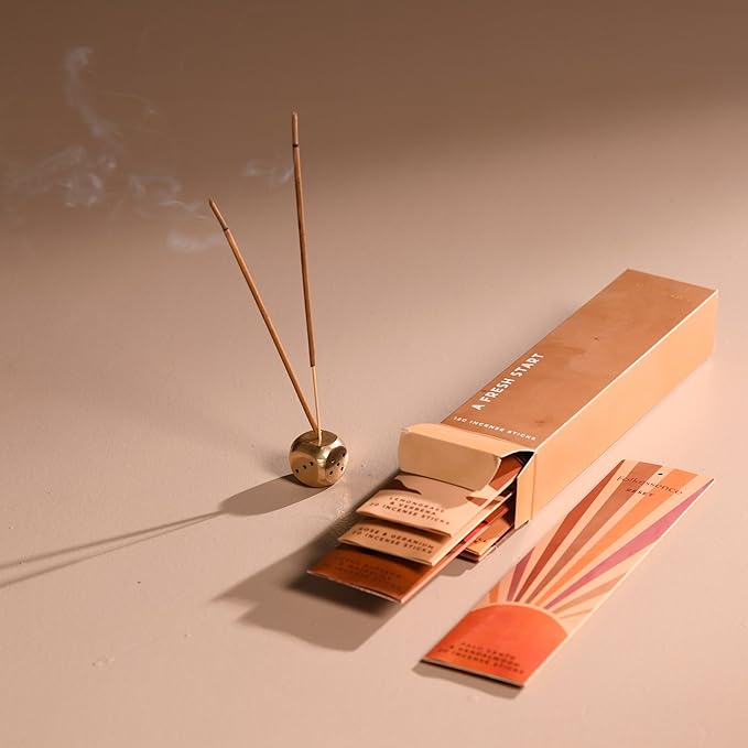Folkulture Incense Sticks | Set of 6 (120 Sticks) Non Toxic Palo Santo Insence-Sticks | 45 Mins Burn Time | Sandalwood Incenses, Lemongrass, Rose Geranium | Organic Inscents-Sticks for Home