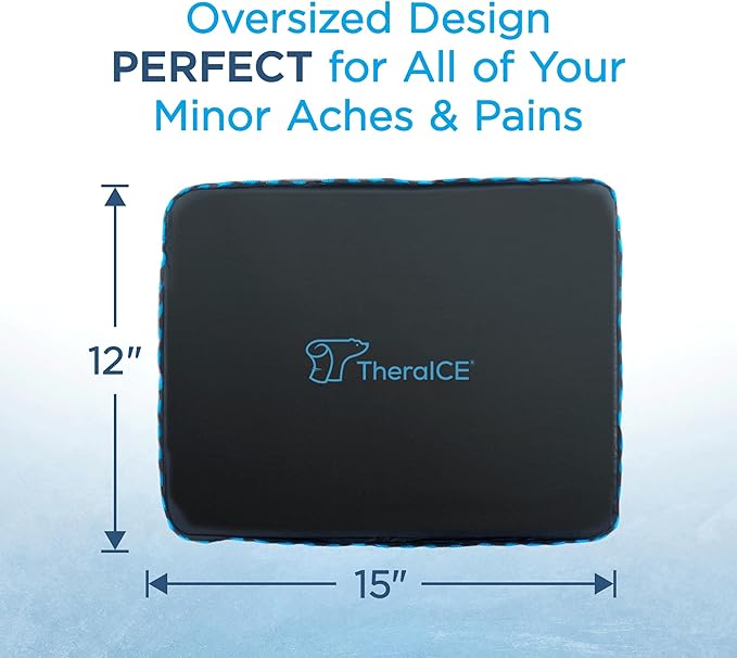 TheraICE PROpack Cold Therapy Reusable Cold Gel Ice Pack - Extra Large 12x15 - Great for Muscular Back Pain, Shoulder, Hip Knee - Oversized Multipurpose Cold Icepack for Minor Aches & Pains