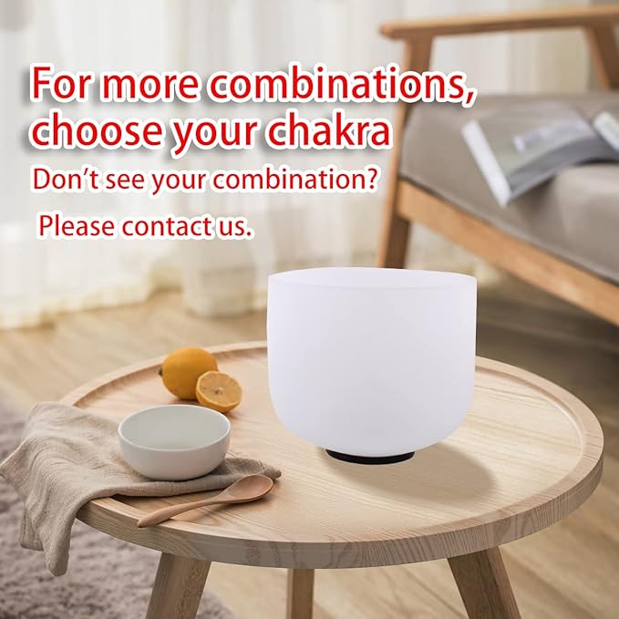 FMTY 7inch 8inch 9inch Crystal singing bowls set sound bowl for healing Mindfulness, Meditation, Yoga, Spiritual and Body Healing Chakra Bowl (D+E+F)