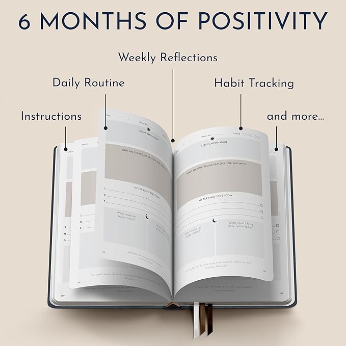 RYVE Gratitude Journal for Men – 6-Month Guided Mindfulness Journal with Prompts, Daily Writing & Reflection, Mindfulness Gifts for Men