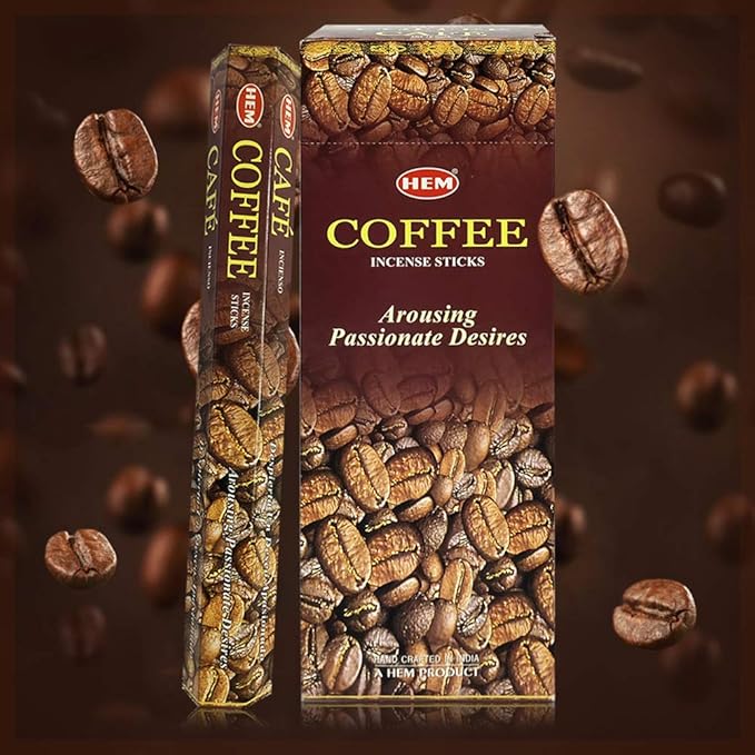 Coffee Incense Sticks and Incense Stick Holder Bundle Insence Insense Hem Incense Sticks