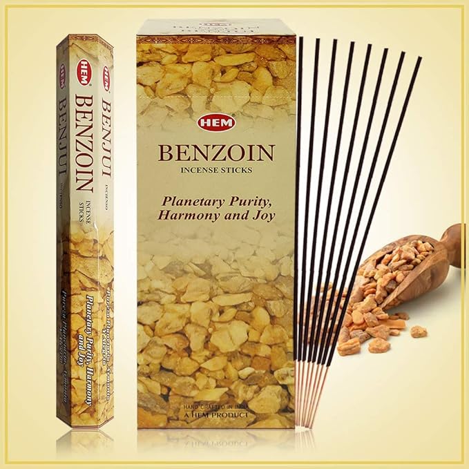 Benzoin Incense Sticks and Incense Stick Holder Bundle Insence Insense Hem Incense Sticks