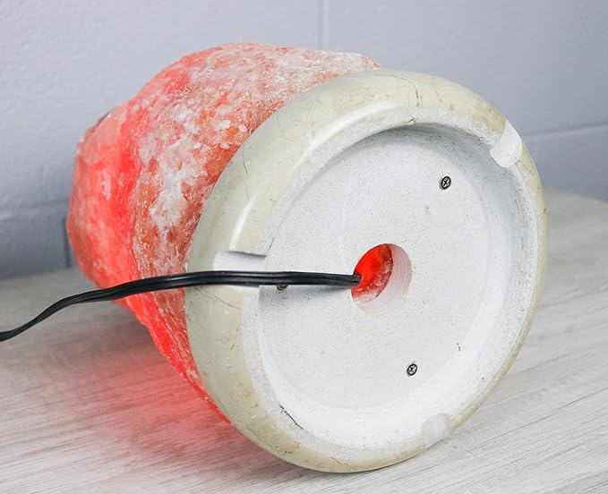 Himalayan Secrets X-Large Salt Lamp with Marble Base - Natural Pink Crystal - Dimmer Cord and Bulb Included (44-55 LBS)