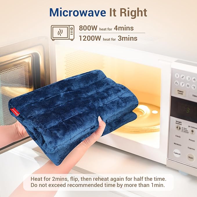 Comfytemp Large Microwave Heating Pad for Back, Neck Shoulders, FSA Eligible, 12"x22" 3.6 LB Microwavable Moist Heating Pads for Period Cramps, Warm Compress Relaxation Comfort Gifts for Women Elderly