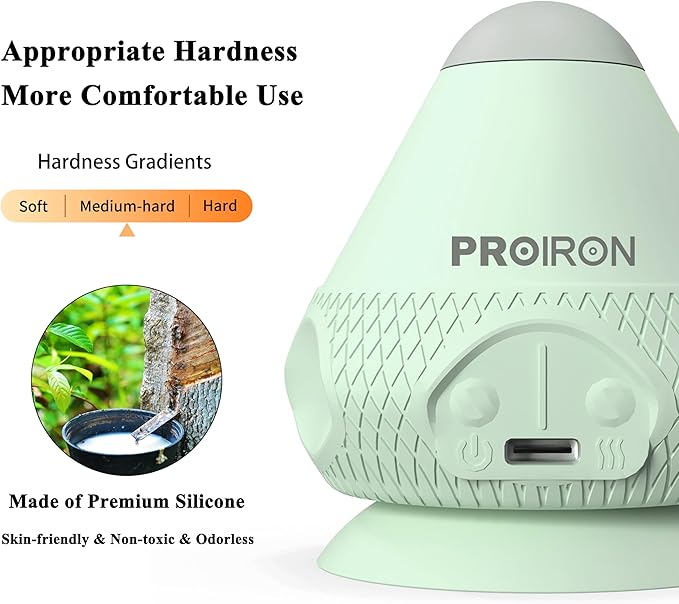PROIRON Mountable Massage Ball with Suction Cup Pinpoint Deep Tissue Muscle Knot & Sore Relief, Vibration & Heating Trigger Point Massage Tool for Back Neck, Self-Massage Tool