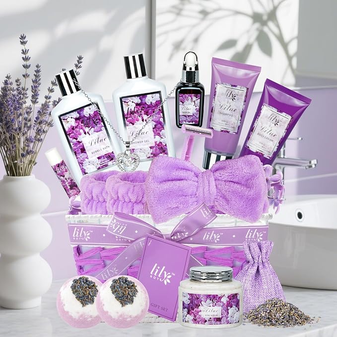 Christmas Gifts for Women 17-Piece Bath and Body Gift Set for Mom - Luxury Spa Gift Basket for Women, Pampering Bath Set | Mothers Day Gifts, Birthday Gifts, Perfect Holiday Gift for Her All Occasions