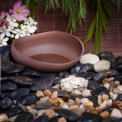 5lbs Black Pebbles for Indoor Plants, 1-2Inch Natural River Rocks for Aquarium, High Polished Decorative Stones for Vase Filler Fish Tank Landscaping Garden