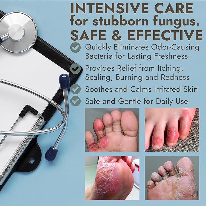 Tea Tree Oil Antifungal Foot Gel | Relieves Jock Itch, Athleteβs Foot & Ringworm | Soothes Itching & Burning | Moisturizes Dry, Cracked Feet | No-Touch Applicator | 1-Week Treatment Option | 20g