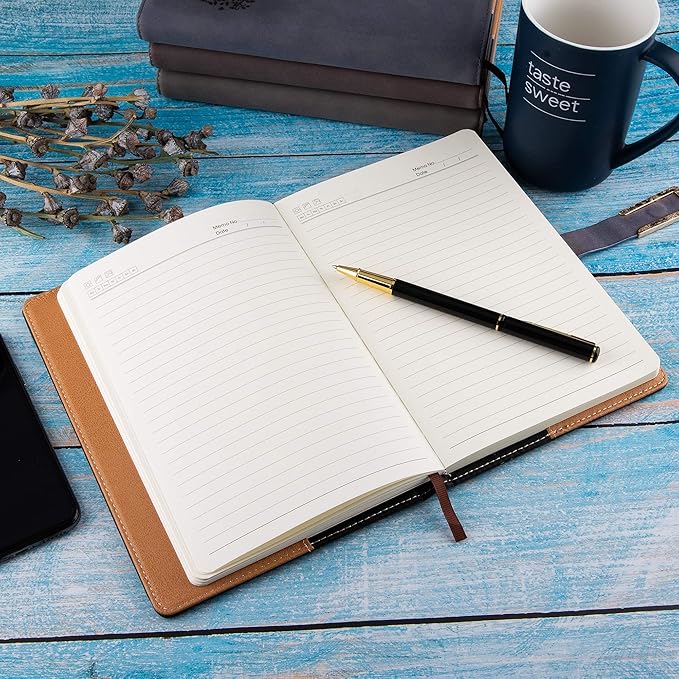 Tree of Life Refillable Writing Journal For Women & Men Faux Leather Hardcover Notebook A5 College Ruled 200 Lined Pages Lay-Flat Personal Diary With Pen & Magnetic Buckle (Tree of Life - Grey)