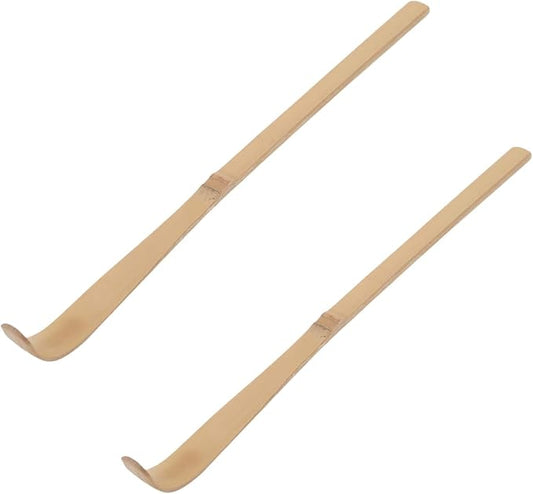 2 Pcs Japanese Bamboo Matcha Scoop - 18cm Brown Traditional Tea Ceremony Spoon for Matcha and Coffee,Durable Eco-Friendly Espresso Accessories,Bamboo Matcha Scoop for measuring Matcha green tea powder