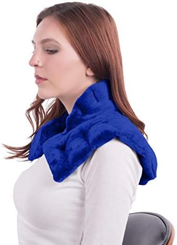 Mars Wellness Heated Microwave Heating Pad for Neck and Shoulders - Herbal Hot/Cold Deep Penetrating Aromatherapy Heated Neck Wrap Microwavable Shoulder Wrap (Slate Blue)