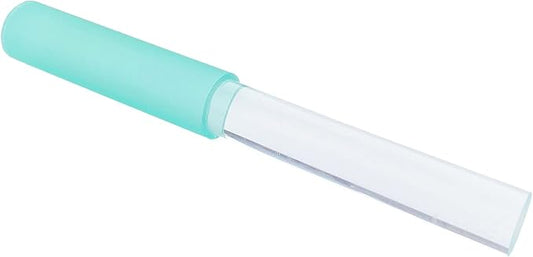 Singing Bowl Mallet Clear Acrylic Base Rubber Striker Mallet for Playing Quartz Crystal Singing Bowl with Bundle Pocket (Green)