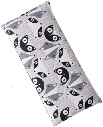 Large Microwave Heating Pad with Flax Seed, Scented or Unscented, Good for Back Pain or Cramps, Moist Heat Therapy or Ice Pack, Microwavable Bean Bag, 6" x 12" (Fox, Peppermint & Chamomile)