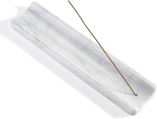 Koville Marble Incense Holder, Incense Holder for Sticks, Incense Sticks Holder Ash Catcher for Meditation Yoga SPA, Natural Stone Incense Burner, Home Table Decor
