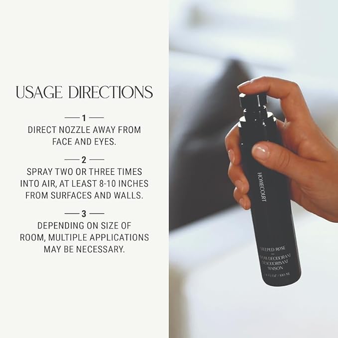 Homecourt Room Deodorant, Natural Room Spray, Fine Fragrance of Apple & Jasmine, For Kitchen, Bathroom & more, Clean Formula, Neroli Leaf, 3.4 oz