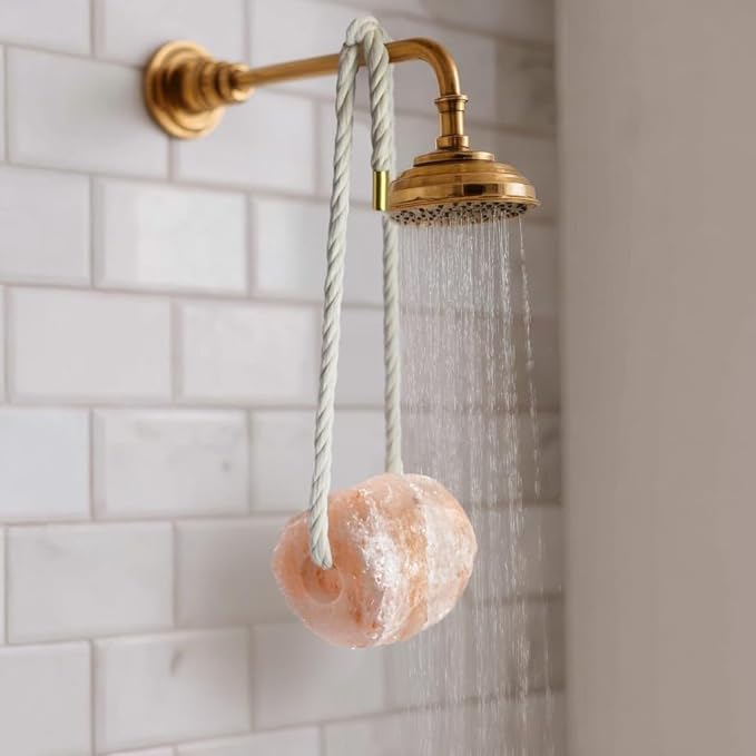 UMAID Himalayan Bath Salt Buddy™ 4 lb Hanging Himalayan Rock Salt for Bath & Shower – Himalayan Stone for Relaxation – 2025 Holiday Edition, Unique Gifts for Men, Women & Couples, White Elephant Gift
