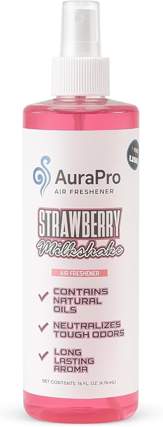 Air Freshener Spray, 16 Fl Oz, 9 Scents Available, Long Lasting Room Deodorizer (strawberry milkshake)