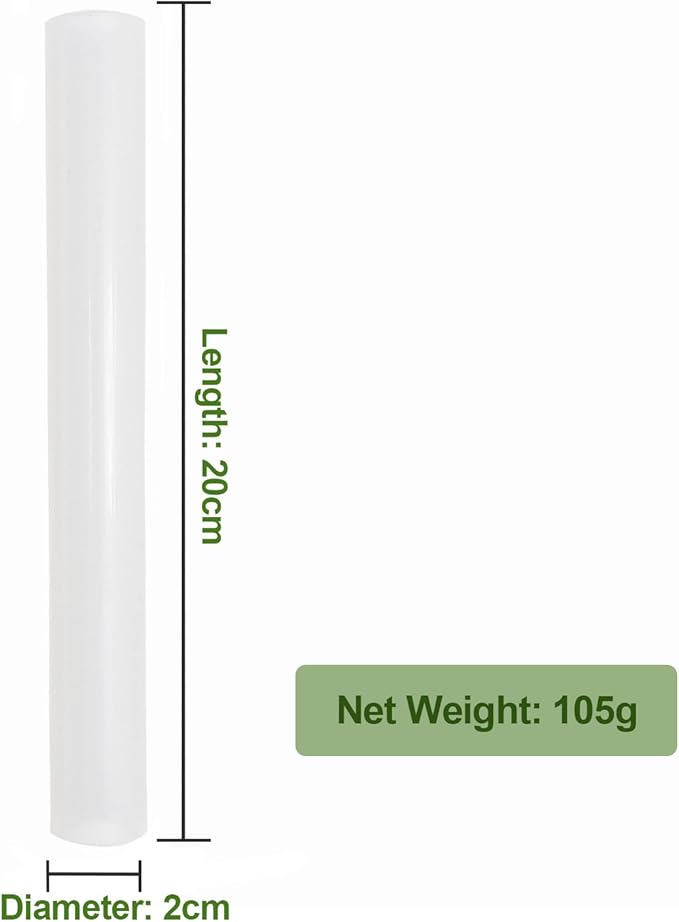 Singing Bowl Mallet Clear Acrylic Silicone Rubber Striker Mallet for Playing Quartz Crystal Singing Bowl with Bundle Pocket(White)