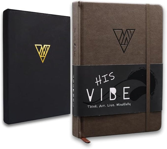 The Vibe Journal 13-Week Guided Mindfulness Journal for Men | Thoughtful Daily Prompts, Practical Exercises, and Habit-Building Tools | A5 Size | Premium Self-Care and Writing Gift