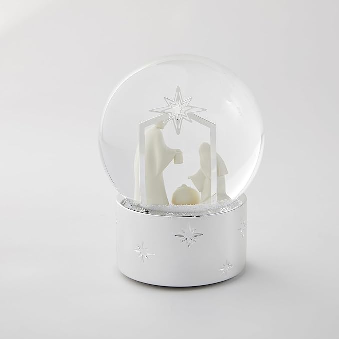 Things Remembered Engraved Nativity Musical Snow Globe (Free Customization), Plays Silent Night Music