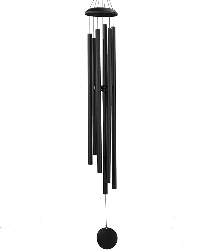 Large 65" Wind-Chimes-Outdoor-Deep-Tone, Soothing Melodic Tones Windchimes, Wind Chimes for Outside, Black Memorial Wind Chime Best Gift for Mom Women Grandma Neighbors