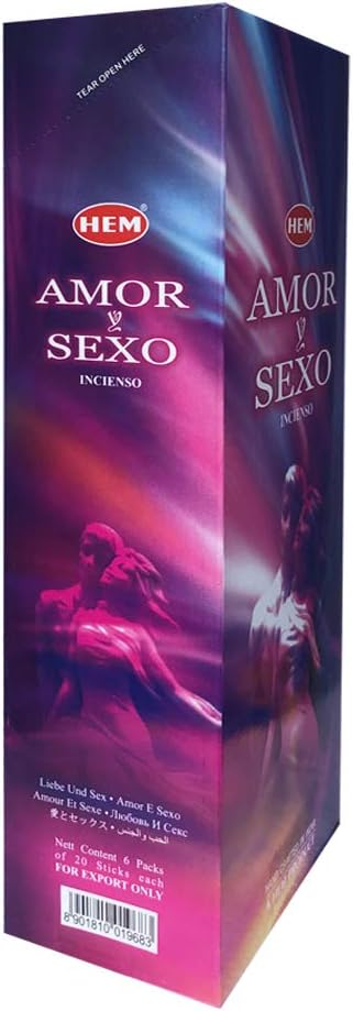 TRUMIRI Incense Stick Holder Bundle with Hem Love & Sex 20g Incense Sticks - Pack of 6 (Approx 120 Sticks)