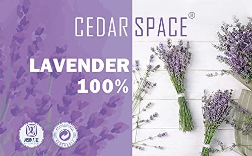 Cedar Space Lavender Dried Flowers 4 Bunches Dried Lavender Ideal Home Fragrance Products for Home Decorations, Wedding, Party, Photography & Flower Arrangements, Total Length 16 Inches