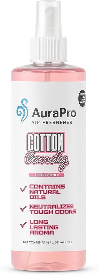 Air Freshener Spray, 16 Fl Oz, 9 Scents Available, Long Lasting Room Deodorizer (cotton candy)
