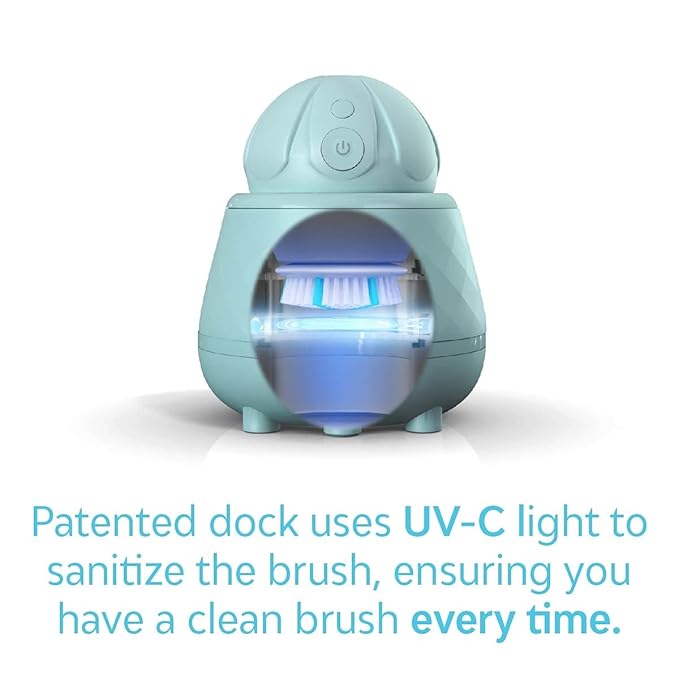 Tao Clean Ona Diamond Orbital Facial Brush and Cleansing Station – Robin's Egg Blue – Electric Face Cleansing Brush with Ergonomic Handle, Dual Speed Settings, 2 Piece Set, (BA-0201-RBE-US)