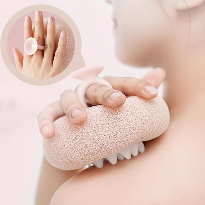 Super Soft Sunflower Suction Cup Bath Ball, 2025 New Bath Cleaning Brush, 2-in-1 Sponge Mesh Pouf Ball Body Scrubber, Shower Gloves Exfoliating Accessories for Men and Women (Green 2pcs)