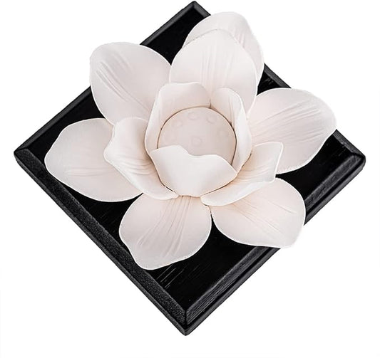 Lotus Flower Styling Essential Oil Diffuser Stone, Non-Electric, Handmade Products, Decorative Tabletops, Car Decoration Ornaments (Essential Oils Not Included)