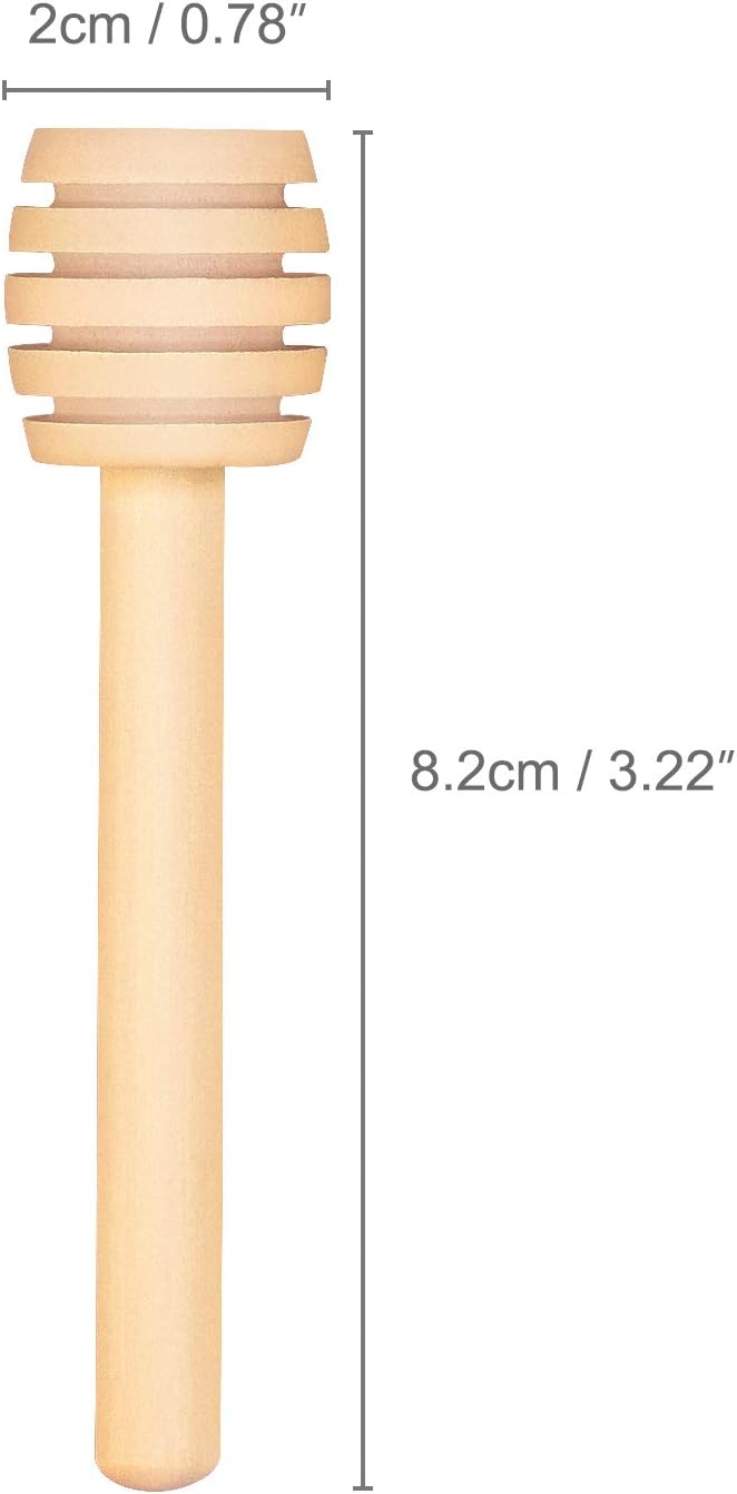 150 Pack 3 Inch Mini Wood Honey Dipper Sticks, Individually Wrapped, Server for Honey Jar Dispense Drizzle Honey