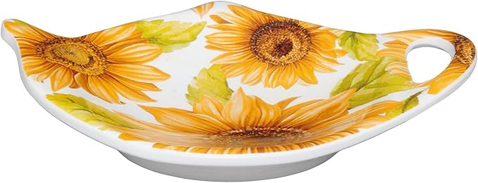 Supreme Housewares Sunflower Tea Bag Holders, Teapot Shaped Tea Bag Coasters Spoon Rests Saucer Seasoning Dish Set, Yellow, 4 x 3 Inch, Set of 4