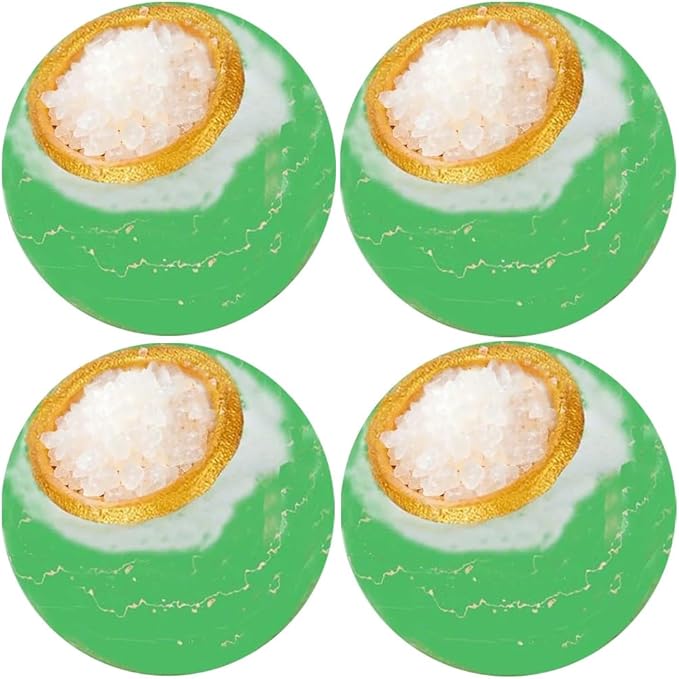 Bath Bombs Salt Balls,Eucalyptus Extract Essential Oils,Moisturizing Dry Skin,Fizzy Spa,Relaxation,Bubble Bath Bomb Gifts Idea for Men Women,4-Pack