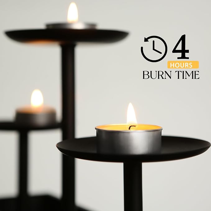 10 Pcs Beeswax Tealight Candles in Aluminum Cup, 4-Hour Extended Burn Time Tea Lights, 100% Pure Natural Beeswax Tea Candles, Perfect for Home Decor, Air Purification,Gift