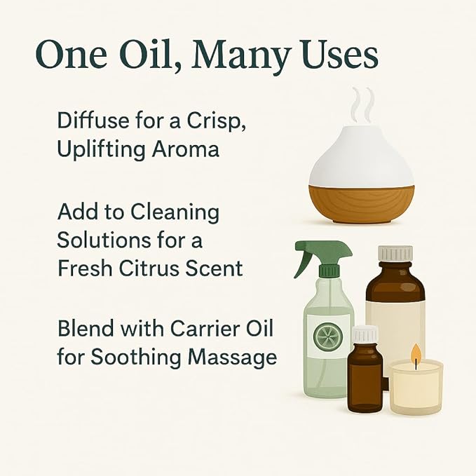 Lemon Eucalyptus Essential Oil (Corymbia Citriodora) | Pure Citrus-Herbal Aroma for Diffusers & Fresh Ambiance | Undiluted, 100% Pure (Pack of 2/0.34 Fl Oz Each)