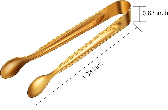 Gejoy 12 Pieces Mini Tongs Small Serving Tongs Stainless Steel Mini for Sugar Charcuterie Board Appetizers Dessert Serving Food Tiny Party Danish Candy supplie